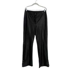 ST. JOHN Collection Black Genuine Leather Pants